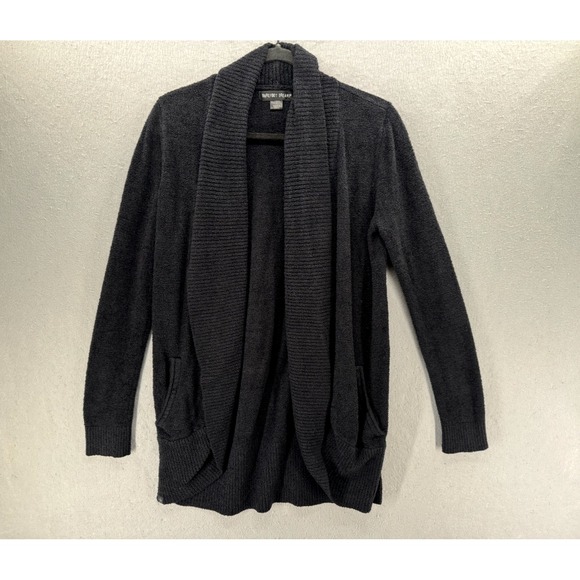 Barefoot Dreams Sweaters - Barefoot Dreams CozyChic Lite Circle Cardi Black Cardigan Sweater Size M 452